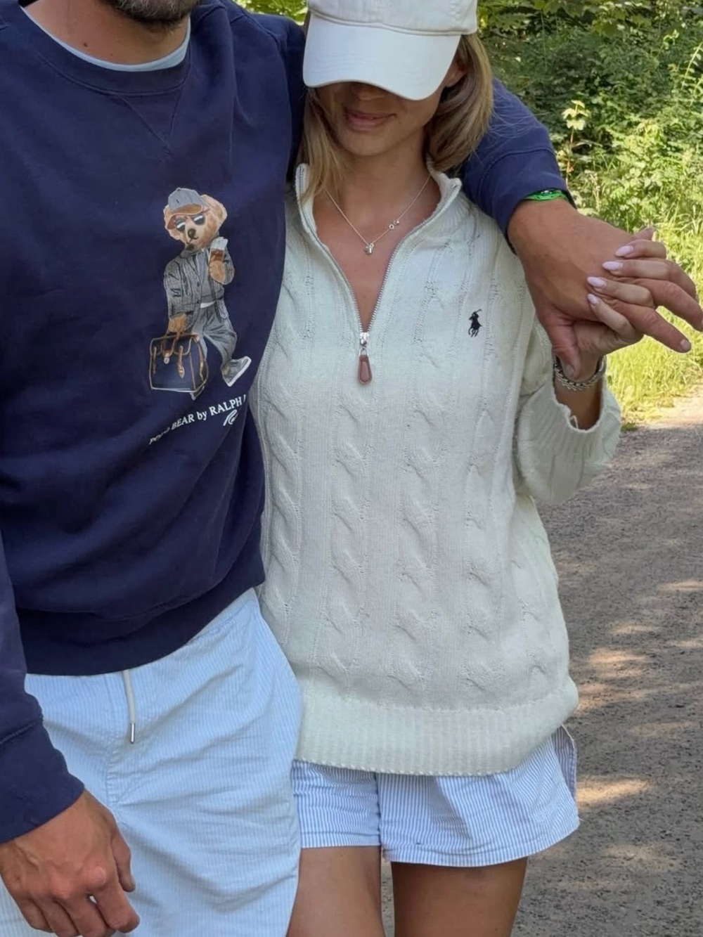 $268 Polo Ralph Lauren wool and cashmere half zip sweater cream ivory - Picture 2 of 7